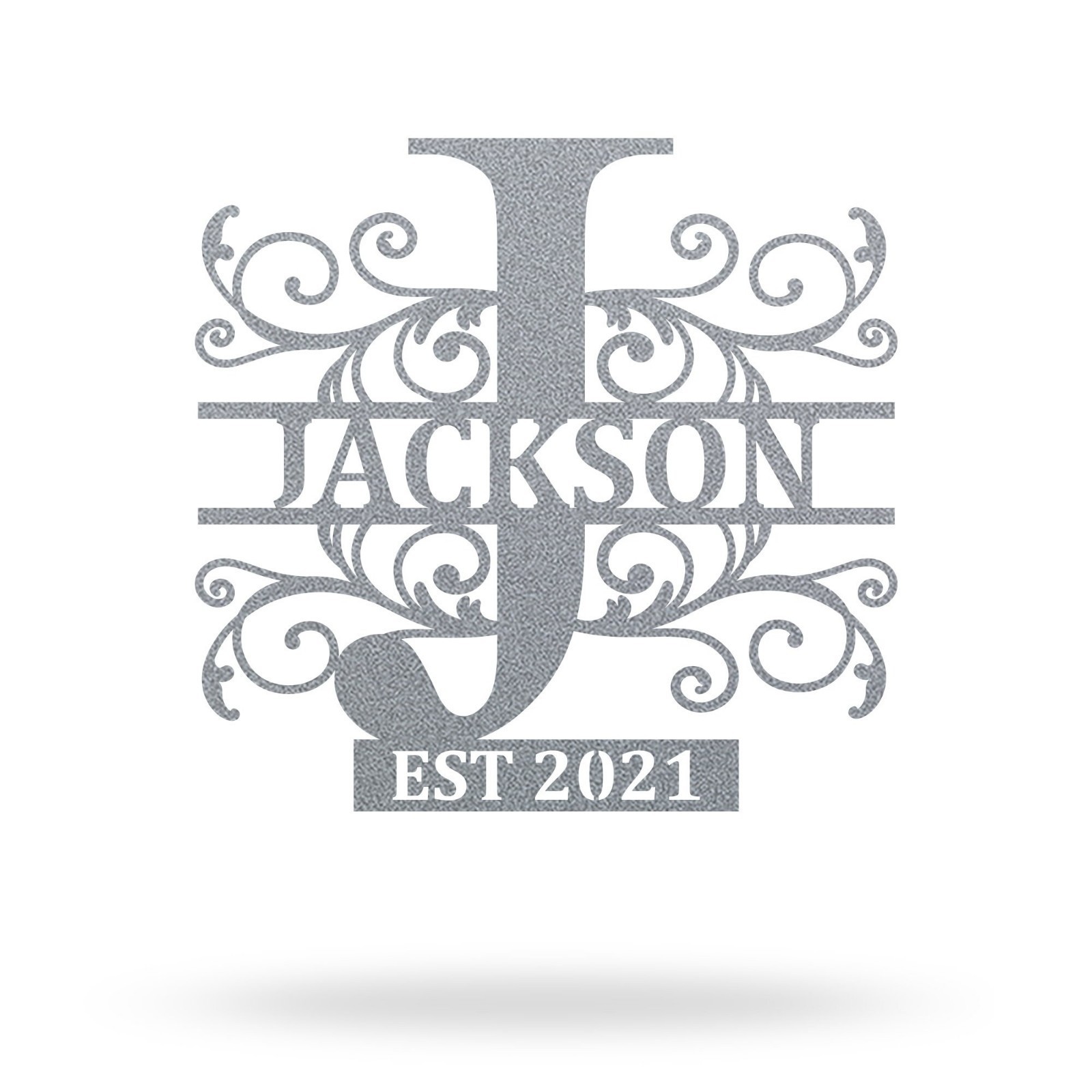 Personalized Metal Family Last Name Sign, Custom First Name Est Year Established