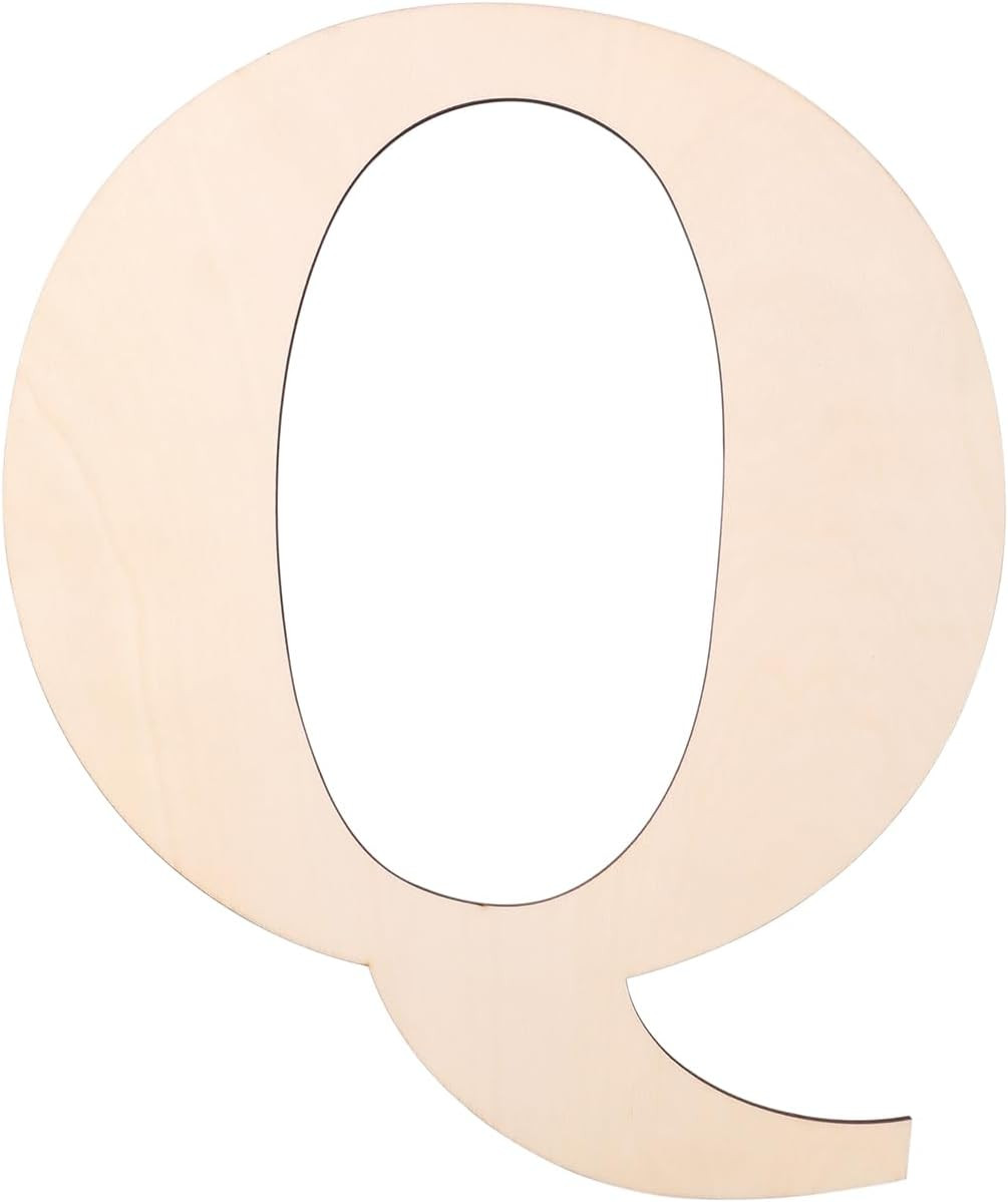 12 Inch Wooden Letter, Smooth Surface Wood Letters for Wall Decor, 1/5 INCH Blan