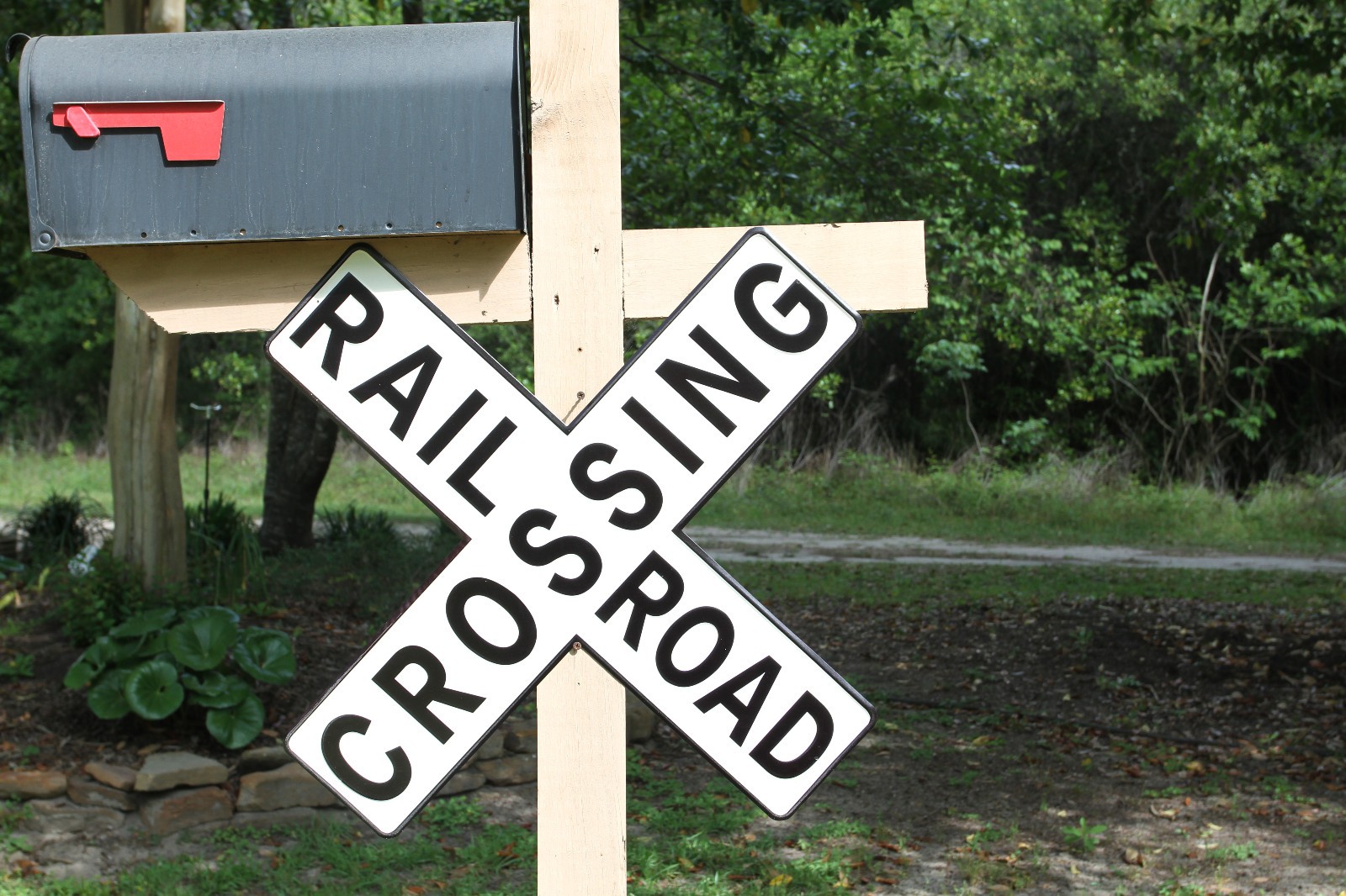 1-Large RAILROAD CROSSING Enameled Wall Sign,Collectible,Free Ship,RRW-T