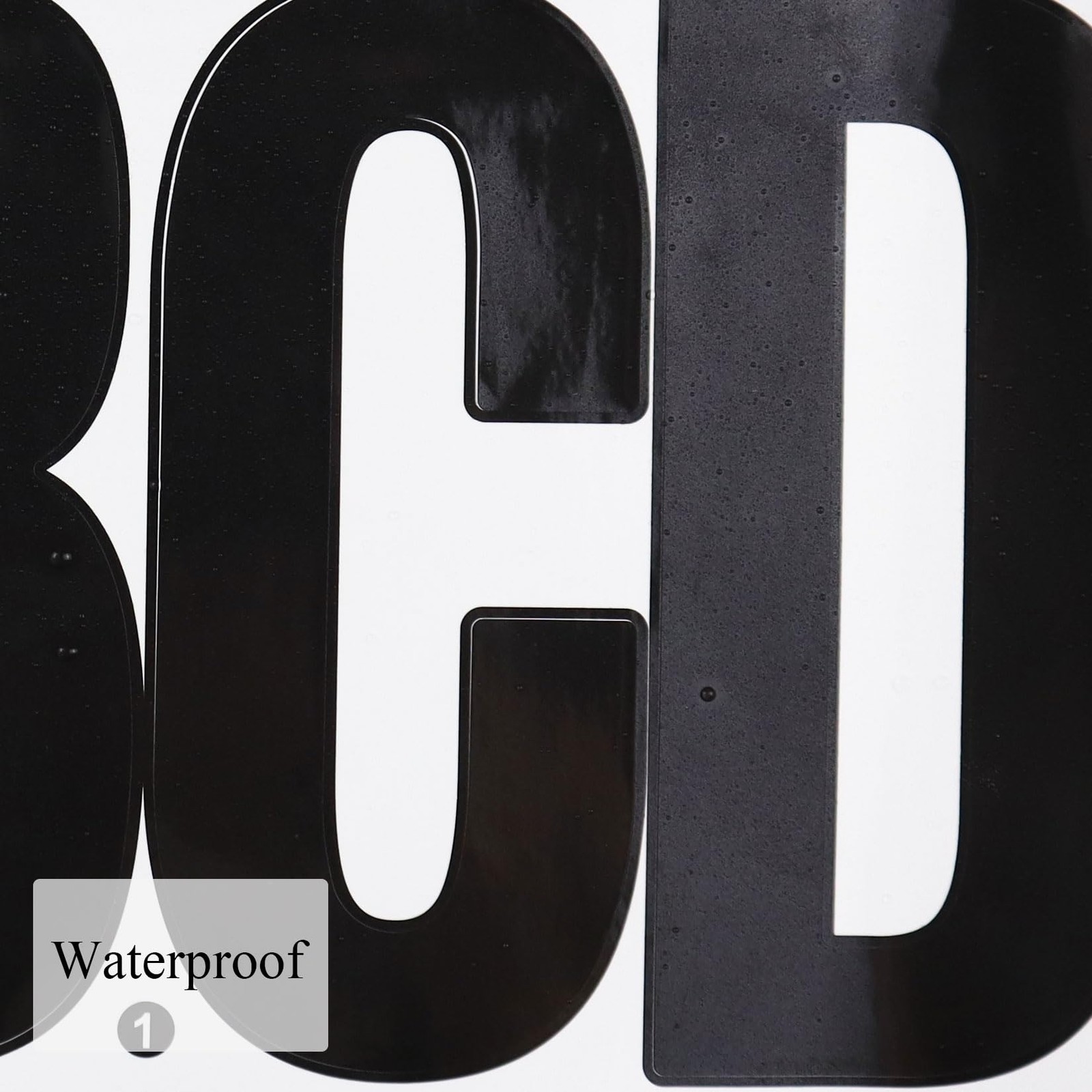 20 Sheets 6 Inch Letter Number Stickers, Self Adhesive Vinyl Capital Black