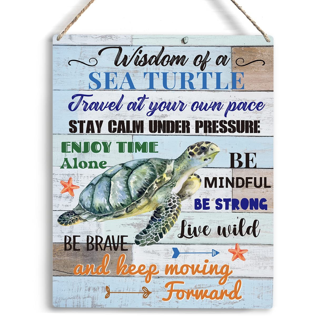 YCYD Sea Turtle Decor, Friends Inspirational 8 x 10 inches,