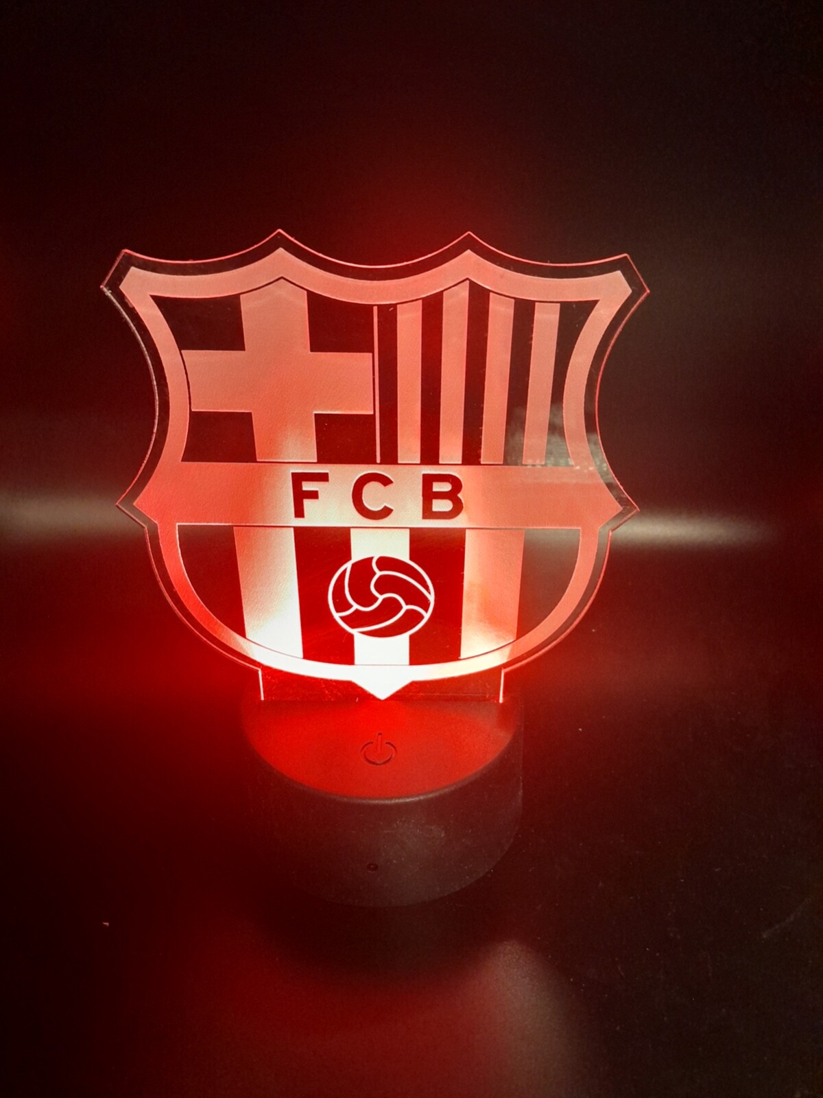 Edge Lit Tabletop Sign, Multi-Colored LED, FC Barcelona Football Soccer Futbol