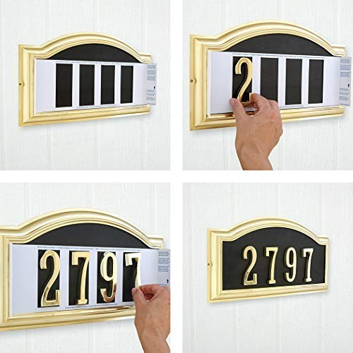 Hillman Brushed Nickel Address Plaque for Home, Door, Mailbox, Wall