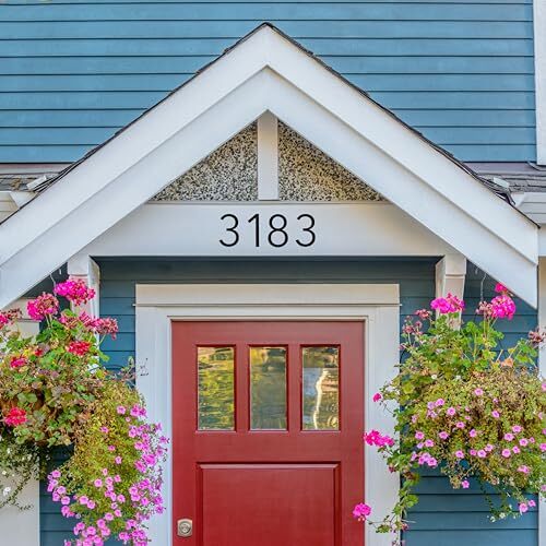 5″ () Modern Address House Numbers for Outside – Easy to Install 3D Matte 6
