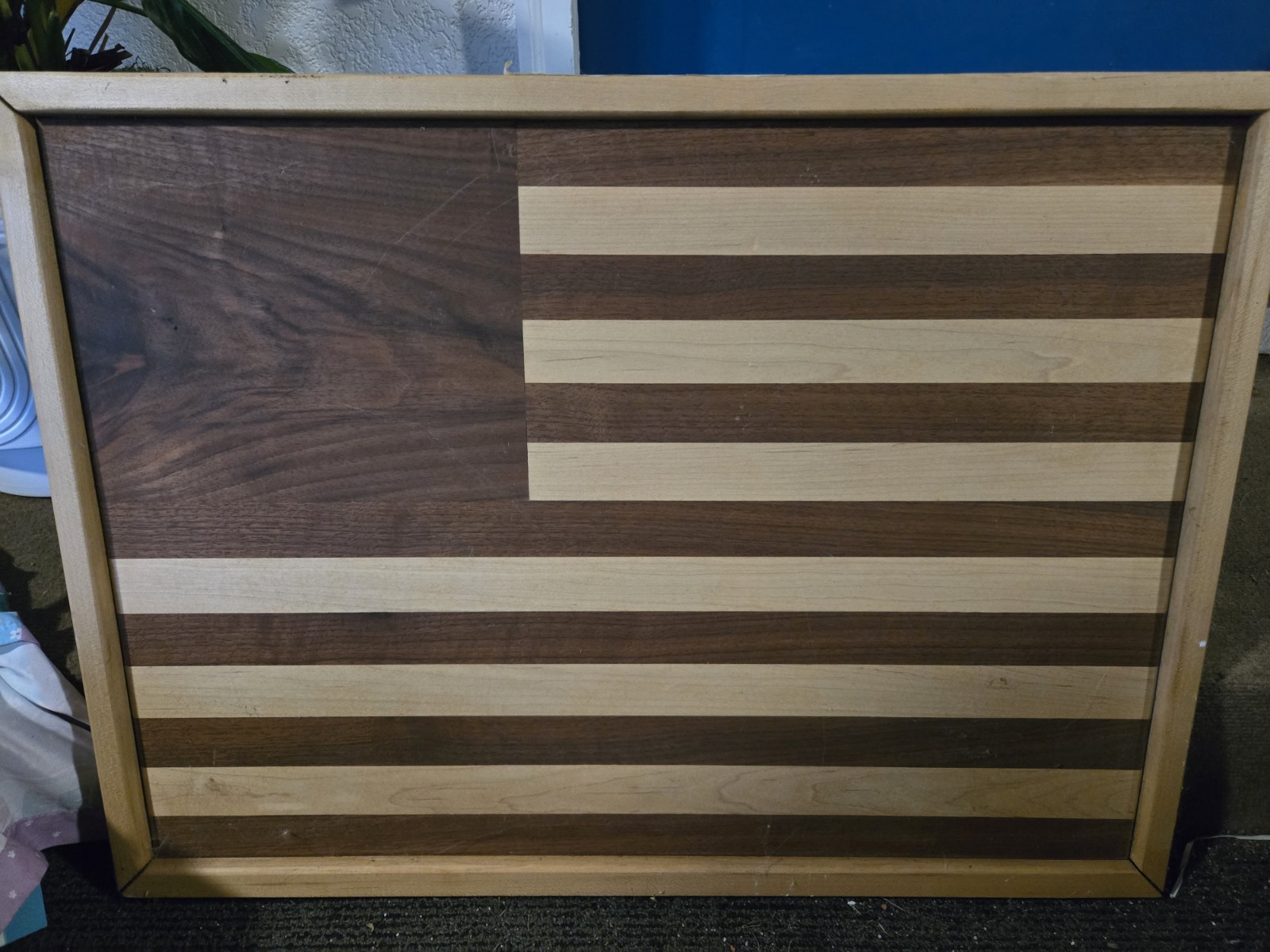 Handmade Solid Wood Flag Wall Art