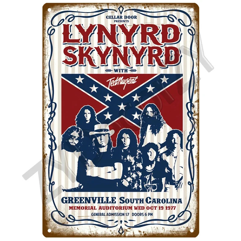 MusicVibeDecor Tin Metal Signs – Rock Band Vintage Poster Tin Plates – Premium