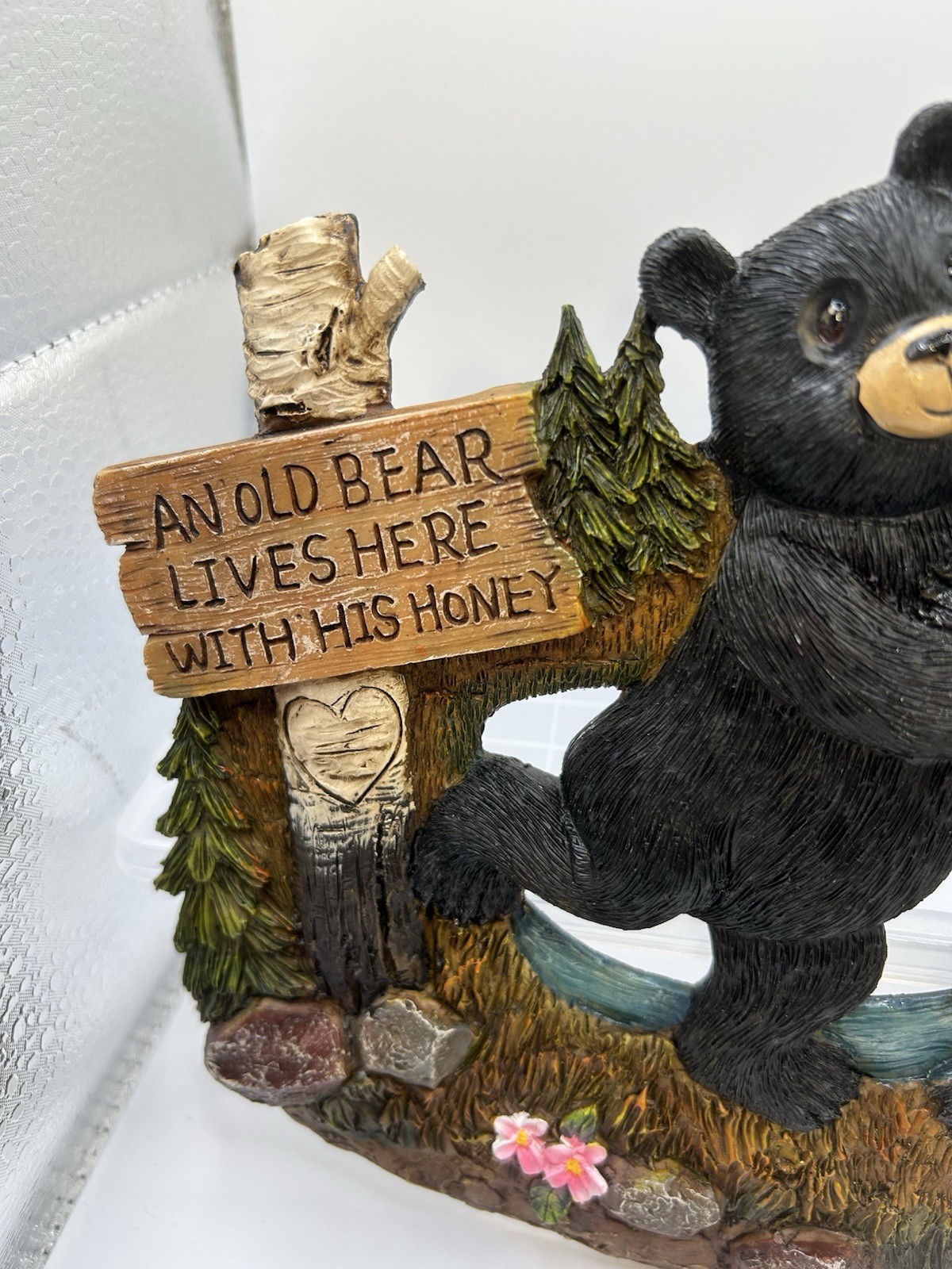 An Old Bear Lives Here With His Honey Funny Black Bear Mountains Wall Decor