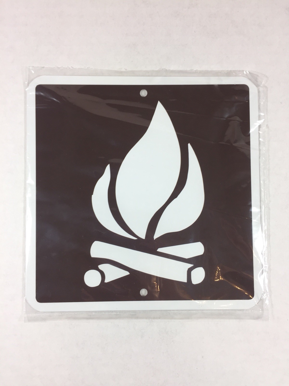 Campfire Camping Metal Parks Firepit Fireplace Fire Sign 6″x6″ (NEW)