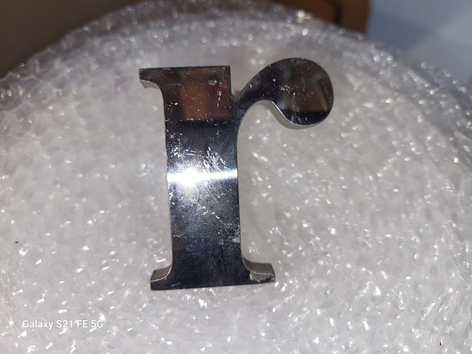 Solid Stainless Steel Salvaged 2 1/2″ Tall Letter r Repurposed Lot 19