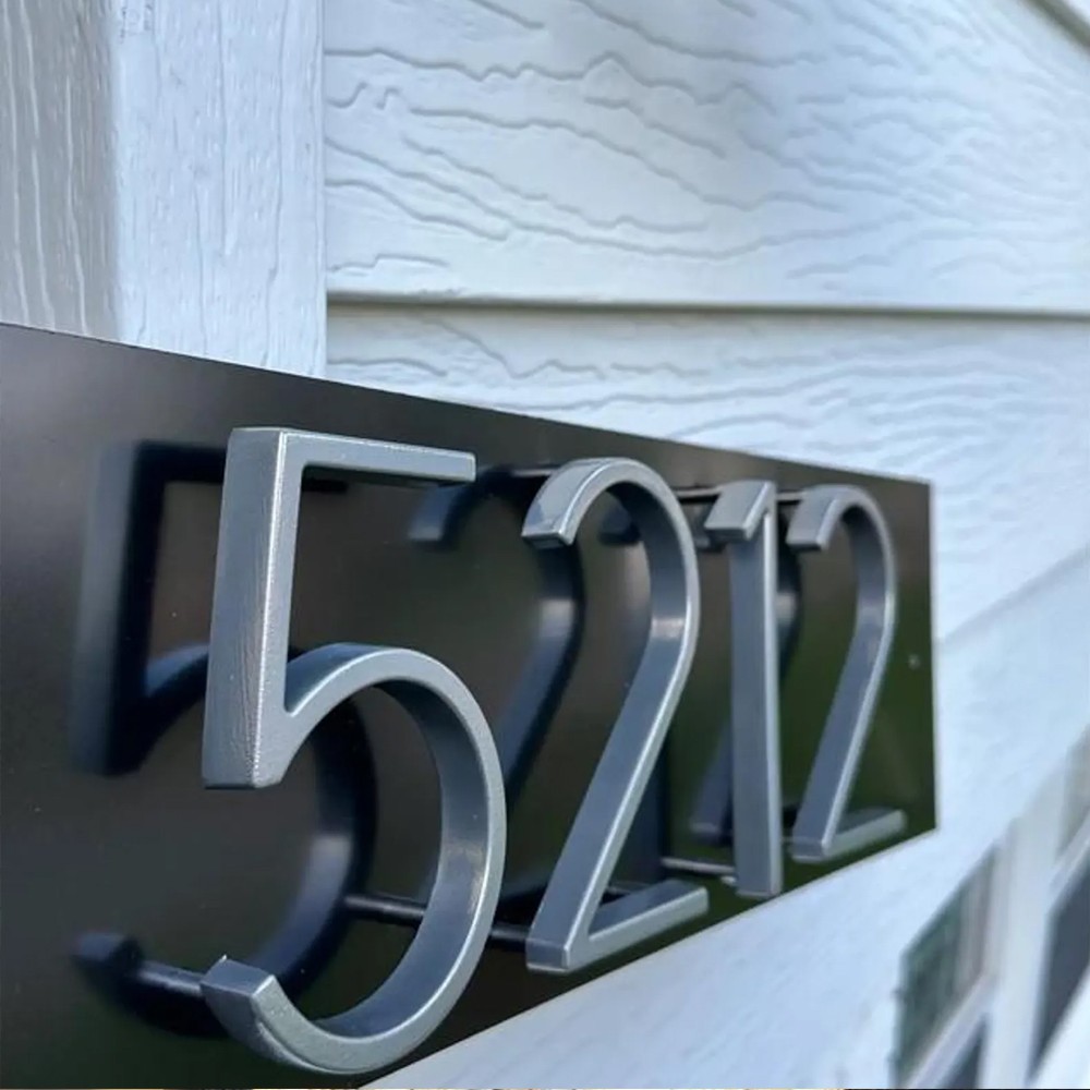 Vertical House Number Sign Modern House Numbers Horizontal House Number Plaque