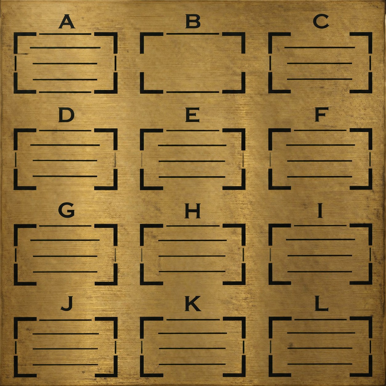 Gilded wood custom engraved nameplate/plaque – for fine art or other purposes