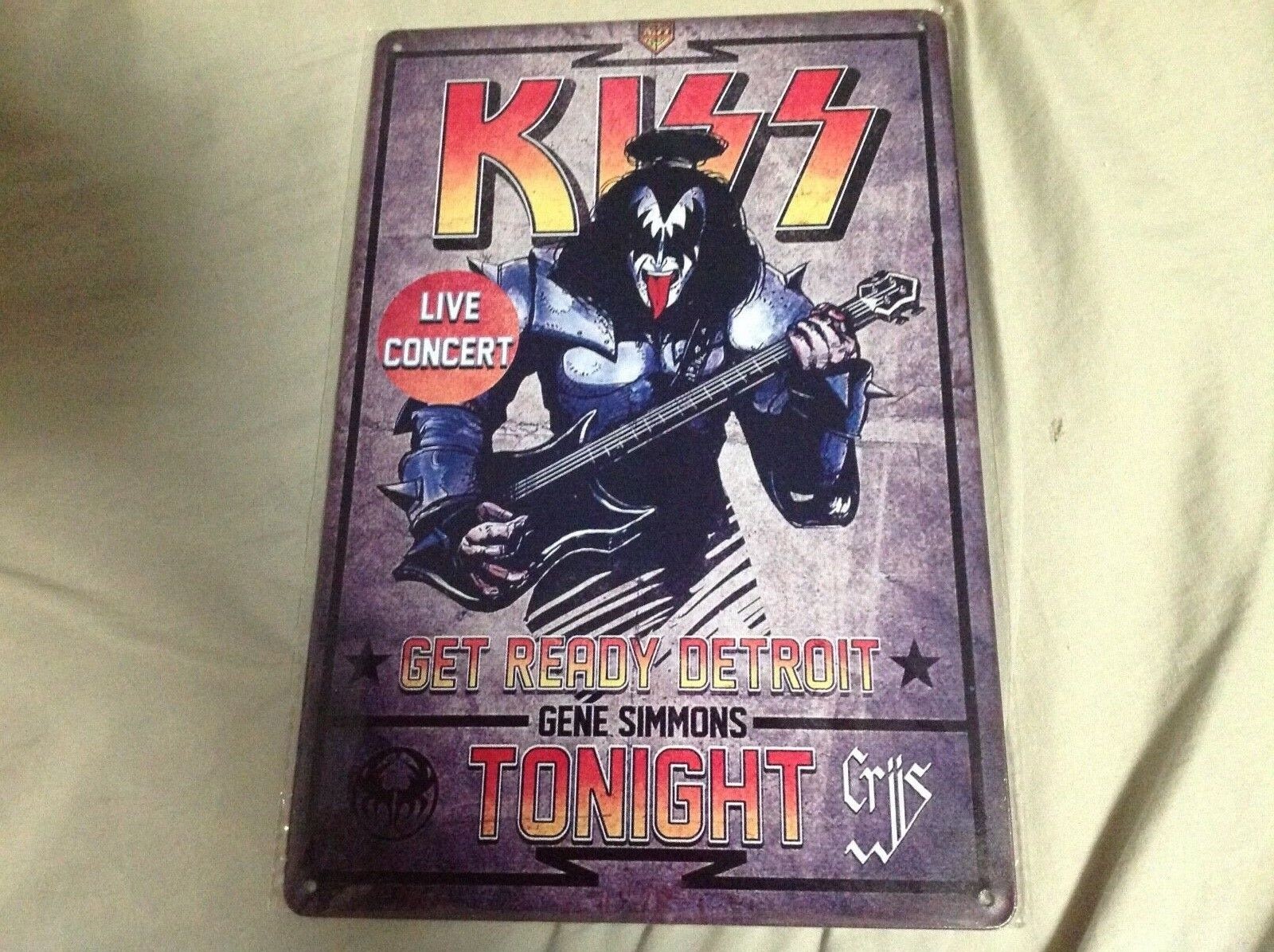 Rock Band Tin Signs..Kiss..Sabbath..Bowie..Alice in Chains & More