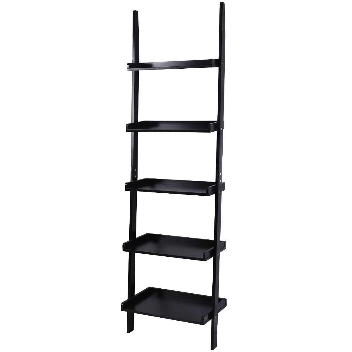 Topbuy 5 Layers Display Shelves Bookcase Shelving Unit Storage Wall Stand Black