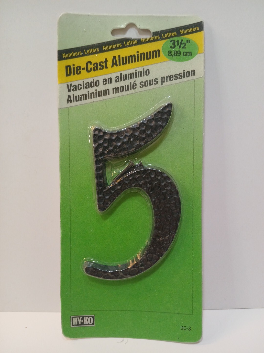 Hy-Ko 3-1/2″ Black Die-Cast Aluminum Nail-On #5 (DC-3)