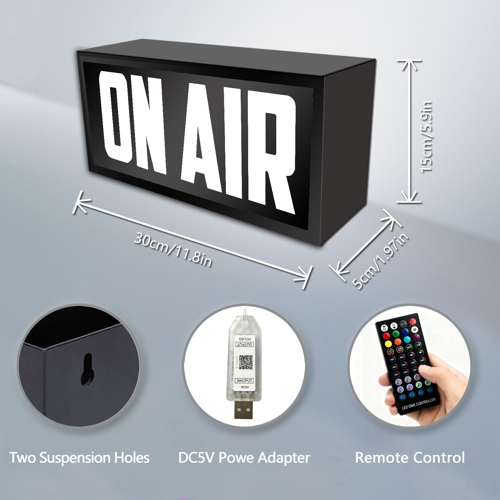 ON AIR Light Sign Recording Studio Warning for White(Style1)