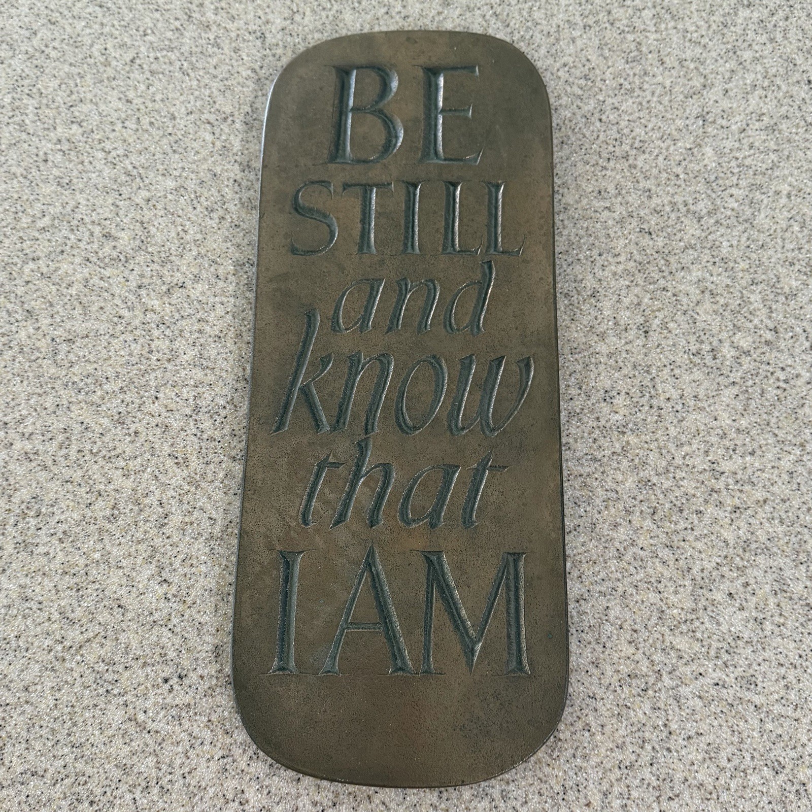 Wild Goose Studio Bronze Plaque “Be Still and Know That I Am” Ireland 14″ Psalm