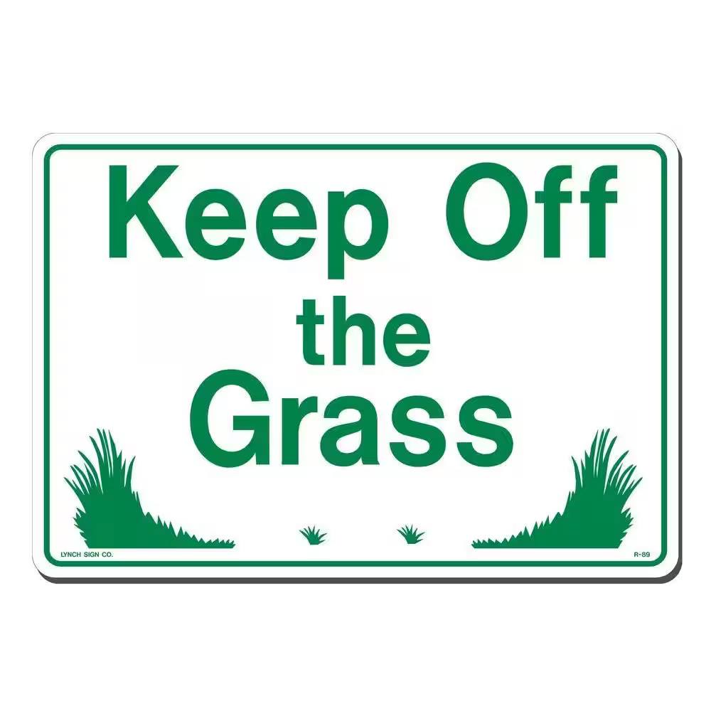 14 In. X 10 In. Keep off the Grass Sign Printed on More Durable, Thicker, Longer