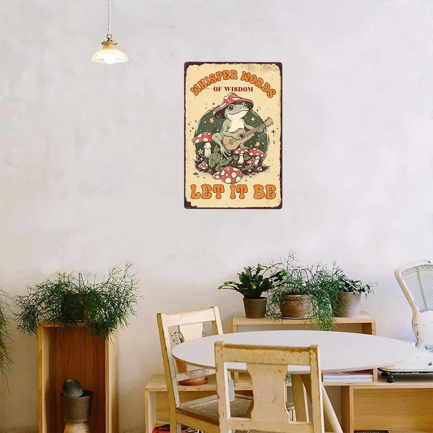 Funny Metal Signs Whisper Words of Wisdom Let It Be Vintage Tin Sign Retro Wall