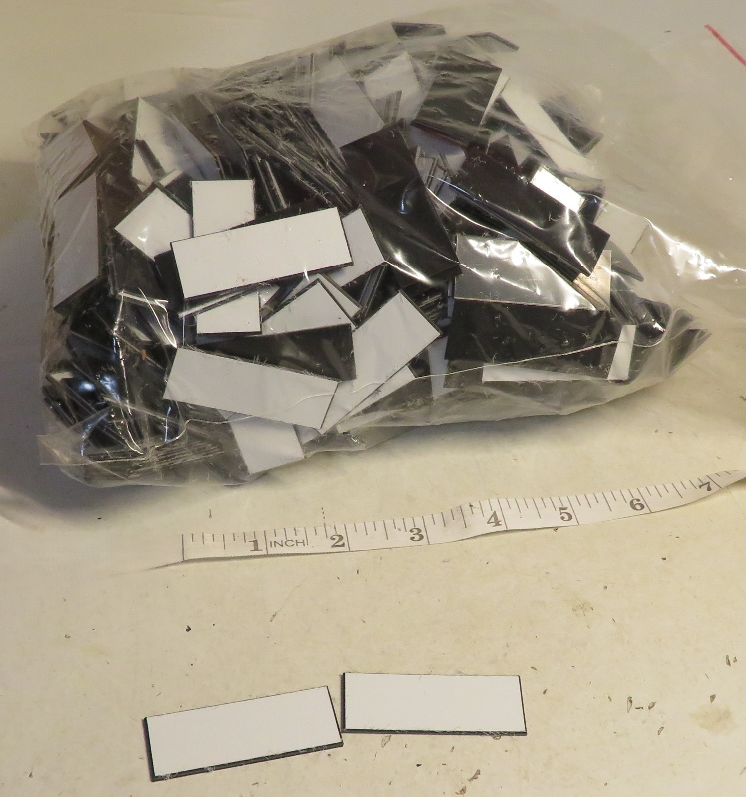 20 ea BLANKS Engraving Name Plates Plastic Labels Office Door Desk Plaques 2x.75