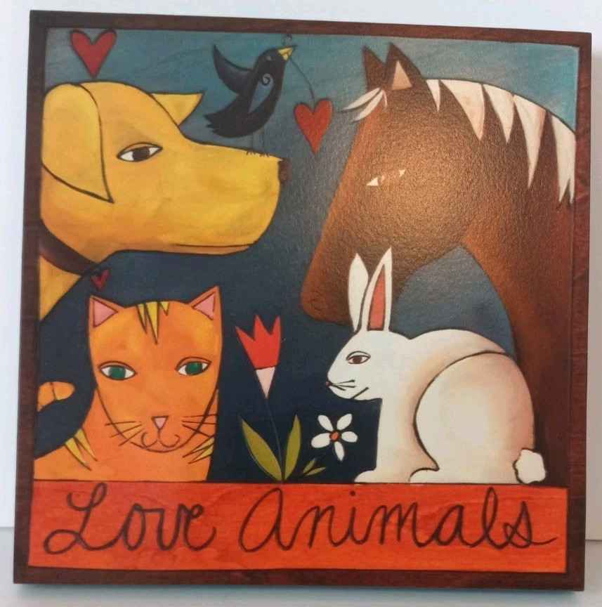 Sincerely Sticks “Fur Babies” Love Animals Wall Plaque Dog Bird Horse Cat Rabbit