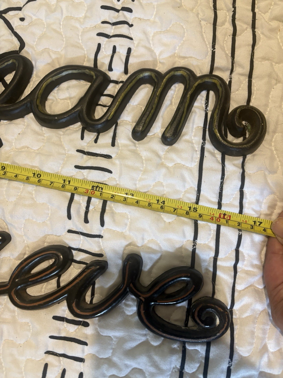 Wrought Iron Words “dream” And “believe” 16”