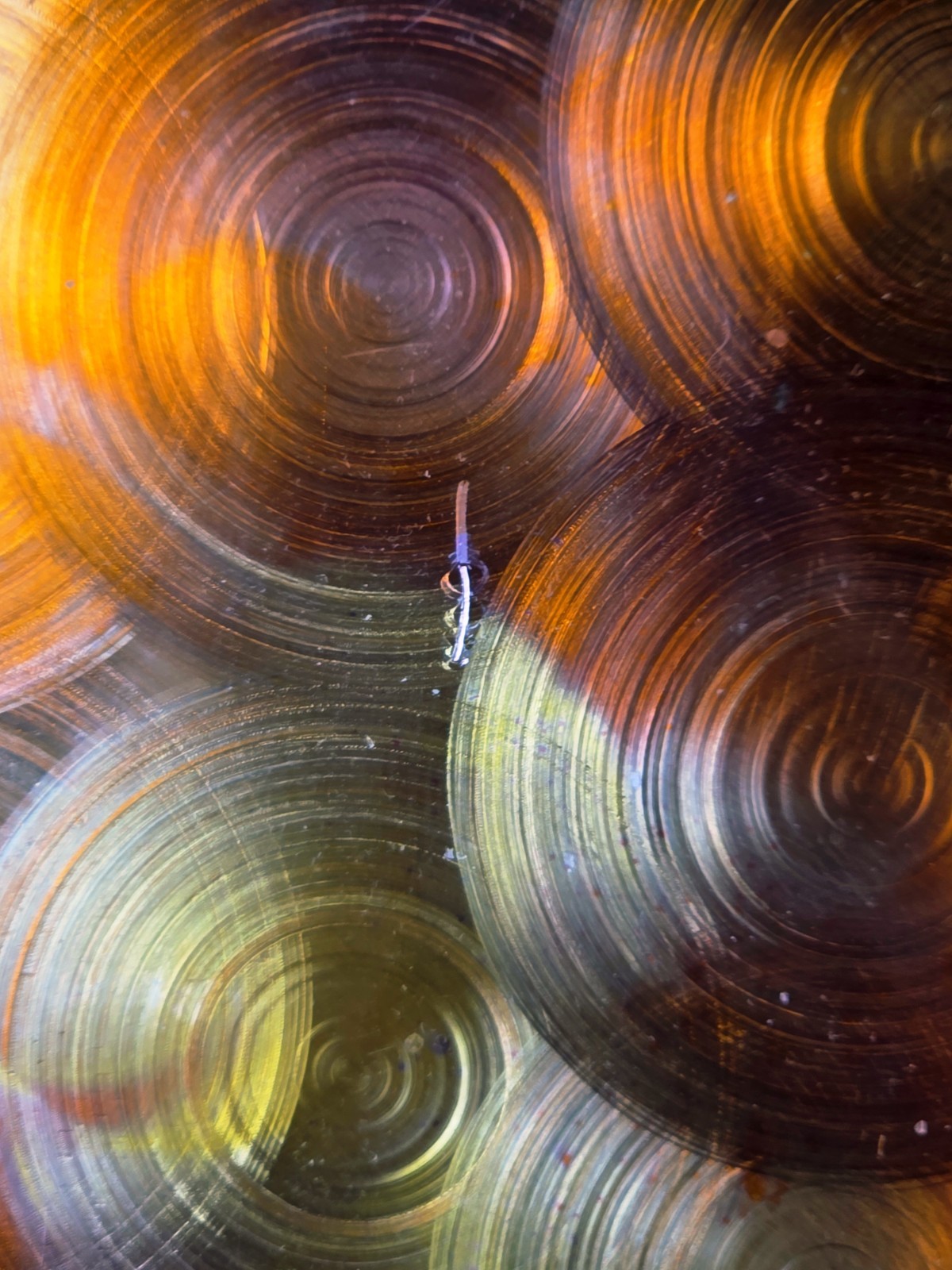 Dichroic Glass Metal Wall Art 12×12 Swirl Copper Patina Modern Industrial Decor