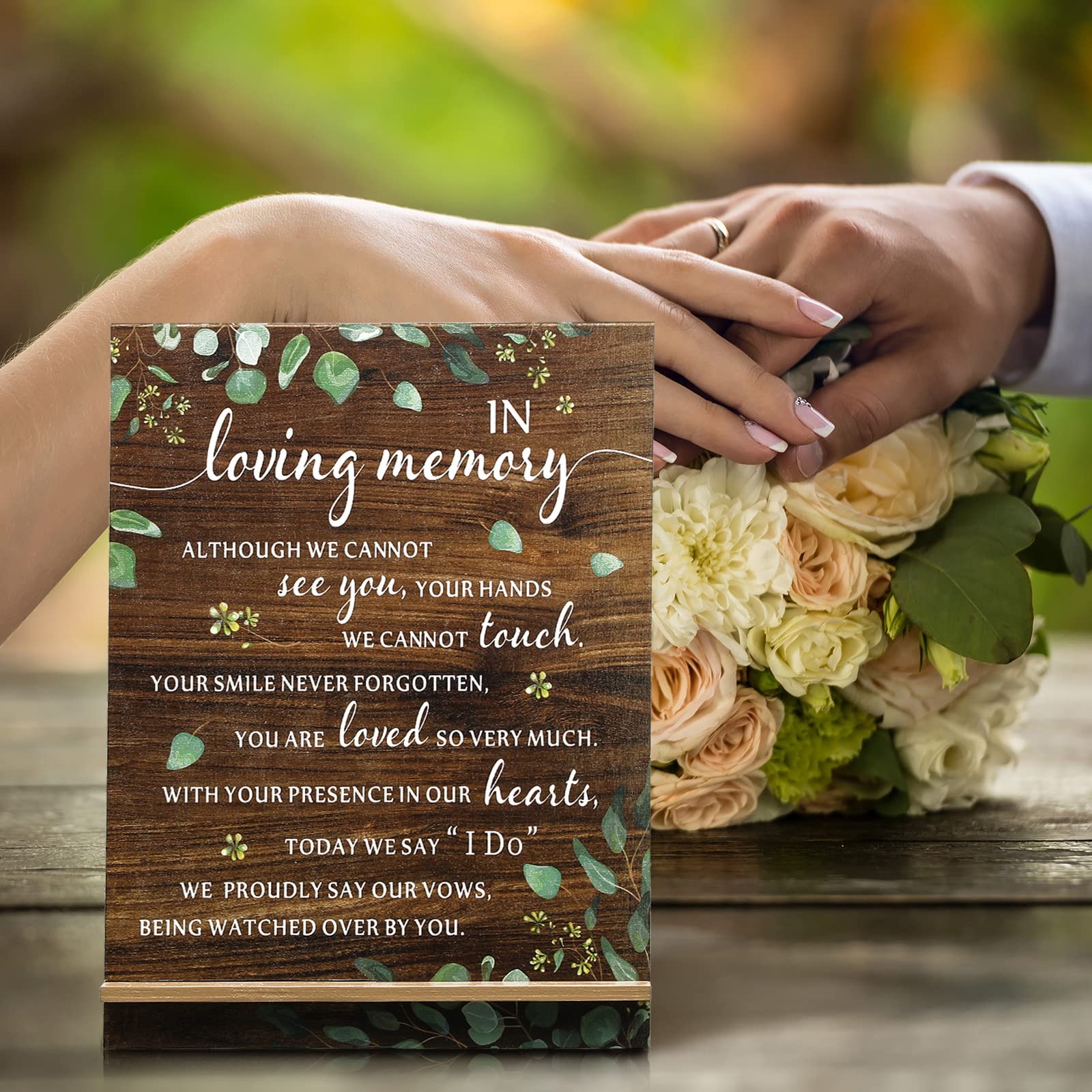 Memorial Table Sign for Wedding, Wedding Wooden Decorations for Reception,