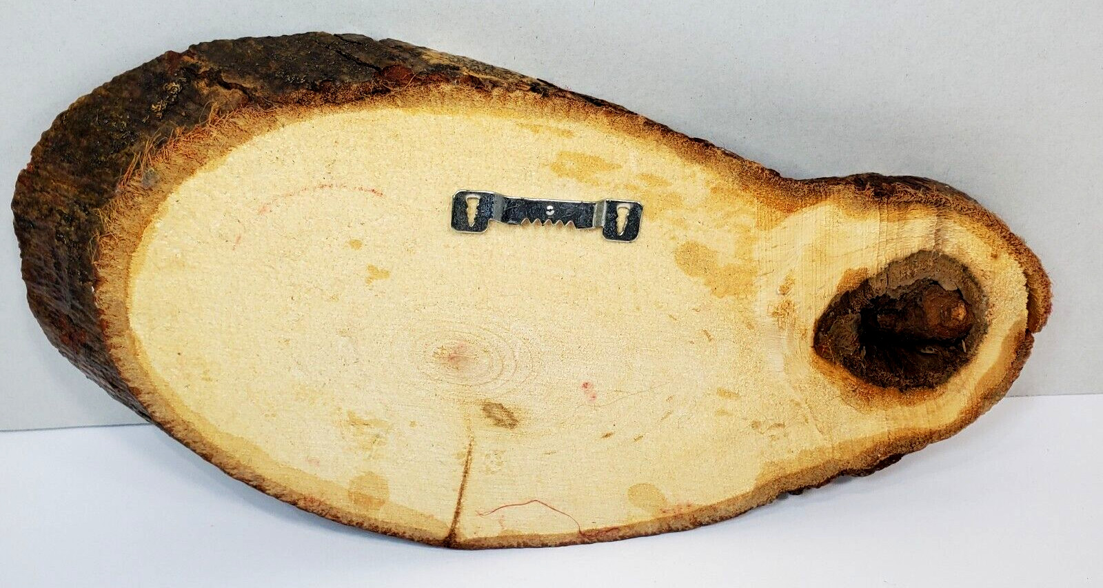 Live Edge Hand Carved Burned Wall Decor HAPPY SPRING Bark Rustic 10″