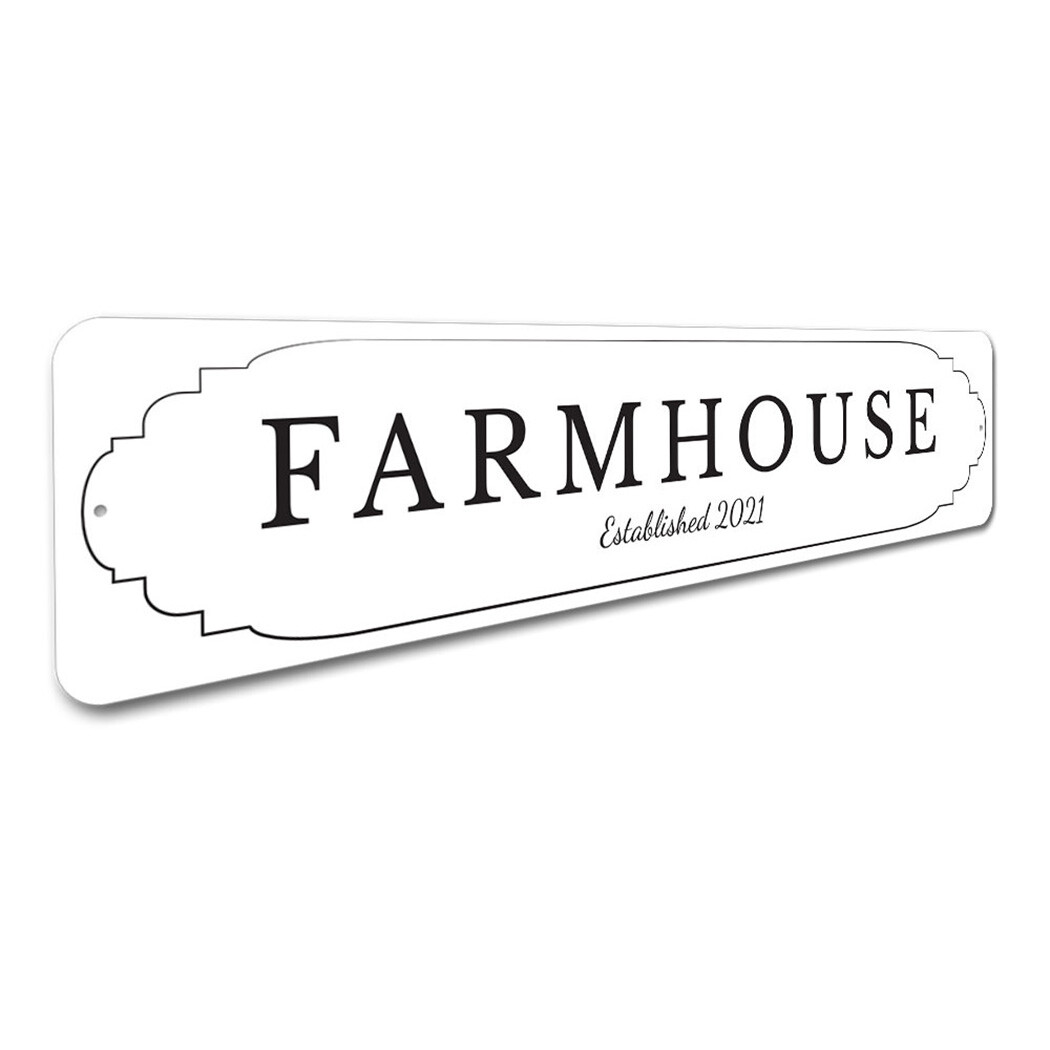 Farmhouse Established Farmhouse Sign, Barn Decor Metal Sign