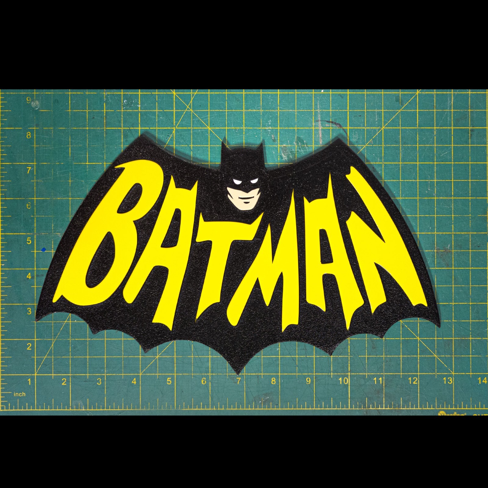 Large Engraved 1960’s era Batman logo Sign Wall Art