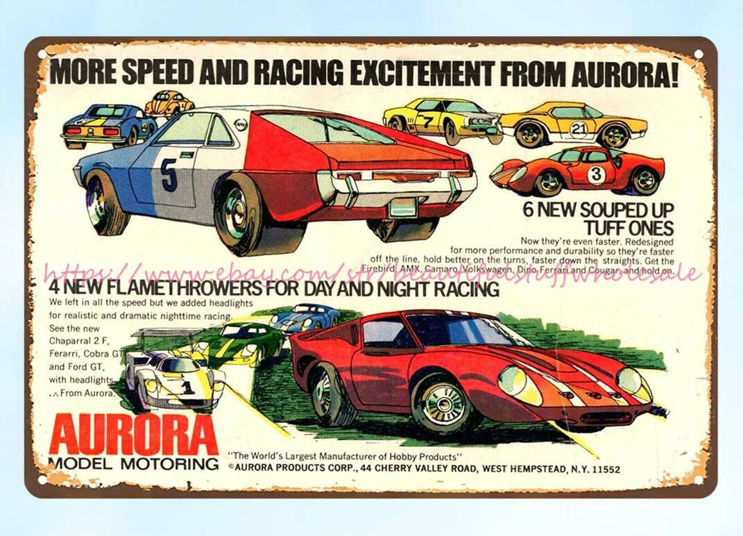 pub cafe metal signs 1970 slot cars motoring hobby ads metal tin sign retrotoy