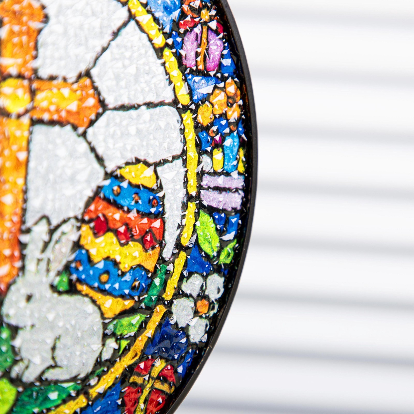 Abstract Rainbow Spiral Stained Glass Art Suncatcher Sun Lover Gift