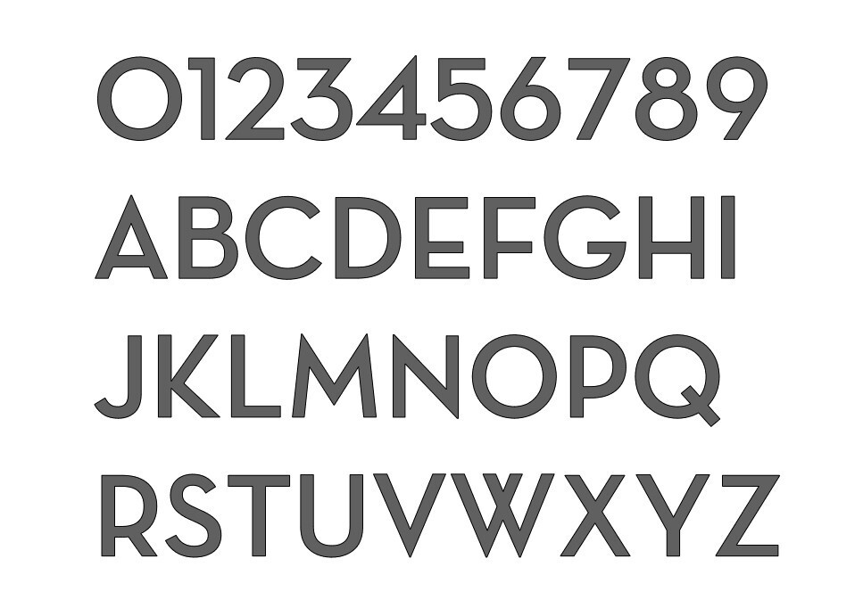 4 inch Contemporary House Numbers or Letters; color choices