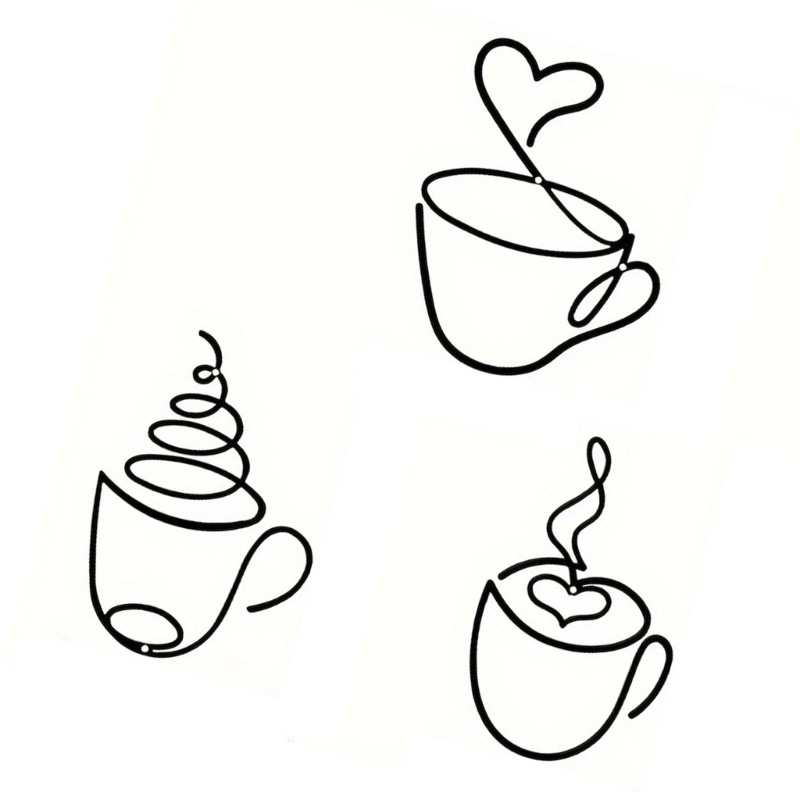 Metal Coffee Cup Sign Wall Art Decors Gift For Coffee Lover Home Kitchen Cafe