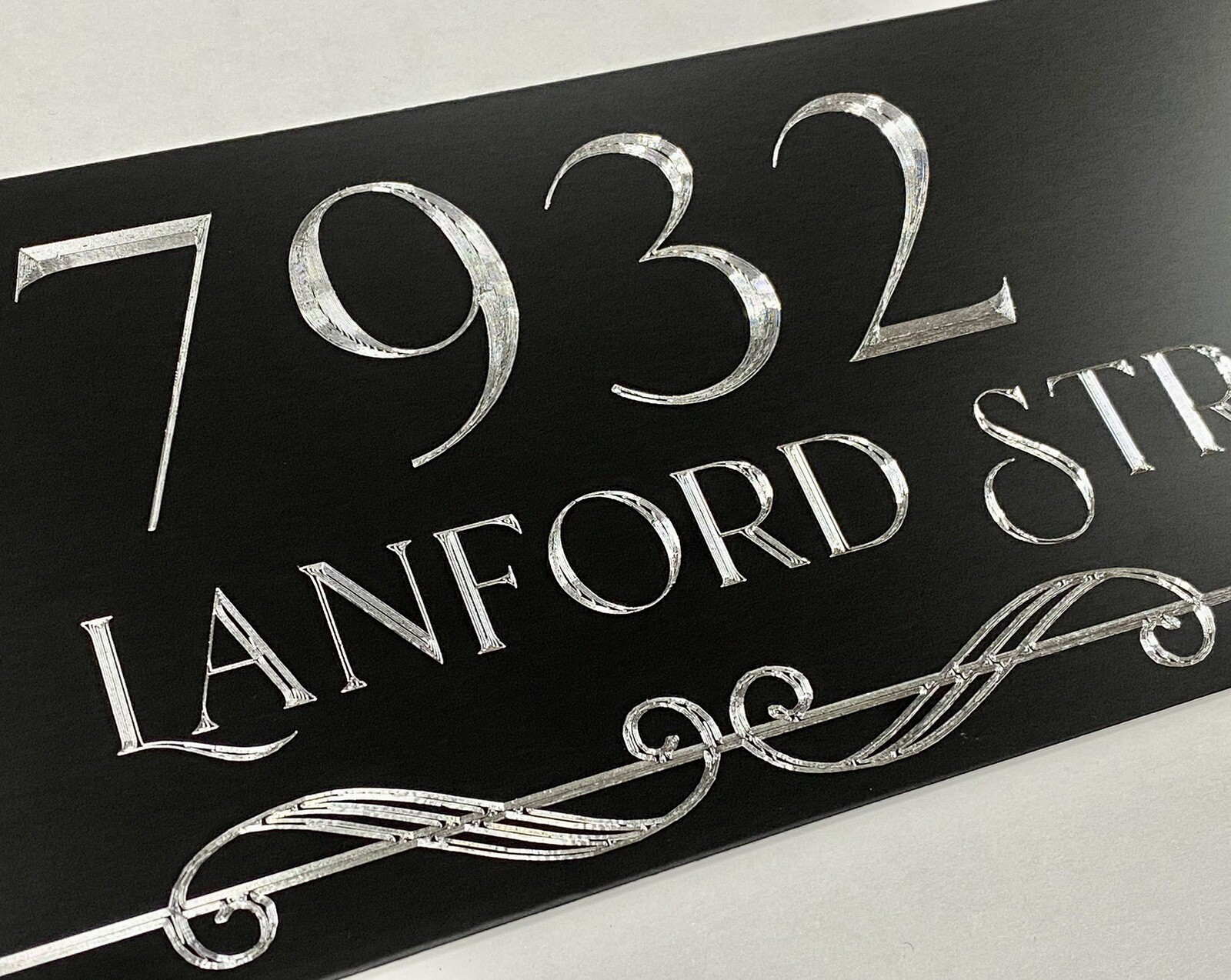 Engraved Personalized Custom House Home Number Street Address Metal Sign 14×5