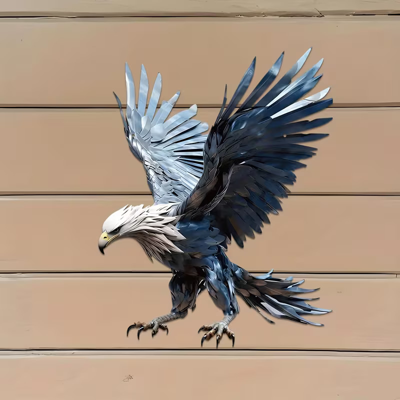 Metal Eagle Wall Decor Flying Eagle Hawk Bird Metal Wall Art Sculpture Sign