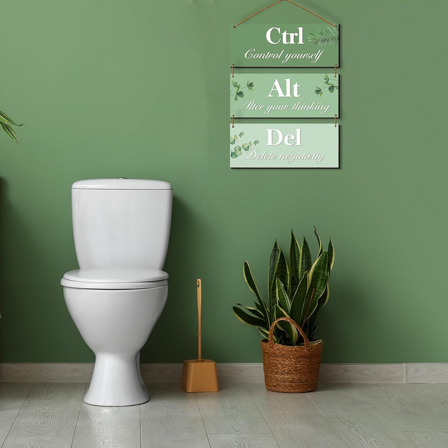 3Pcs Office Wall Decor Green Leaves Office Decoration Rustic Farmhouse Office De