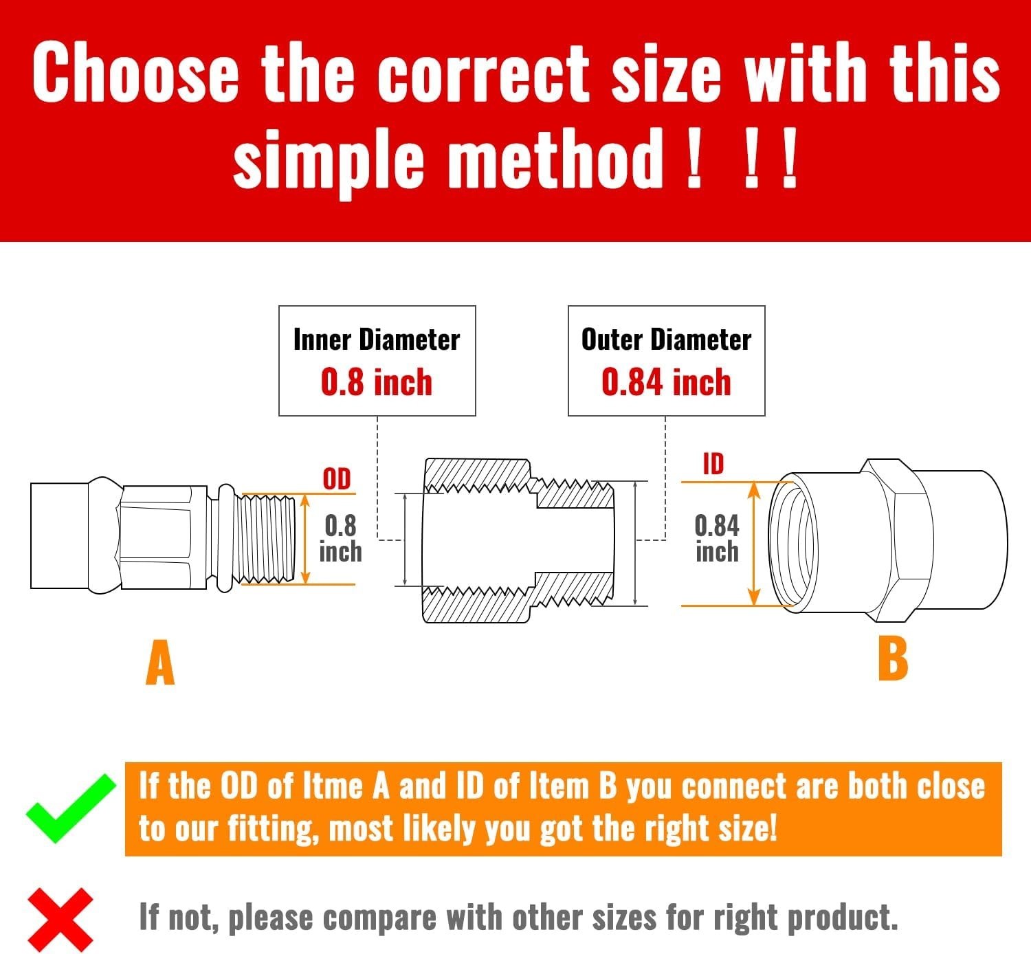 4 Pack 1/2 Inch Brass Pipe Fitting Adapters NPT Male to Female Extension Set
