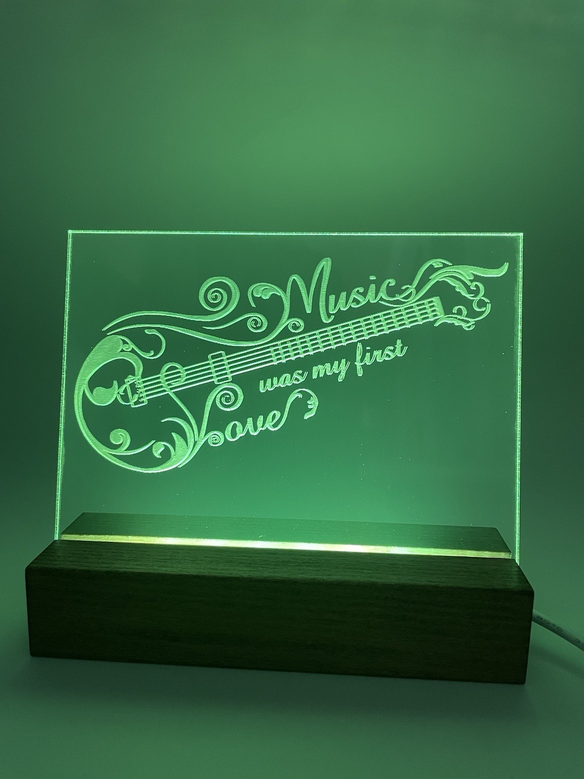 Engraved Name Plate, Personalized Business Logo . LED Acrylic.