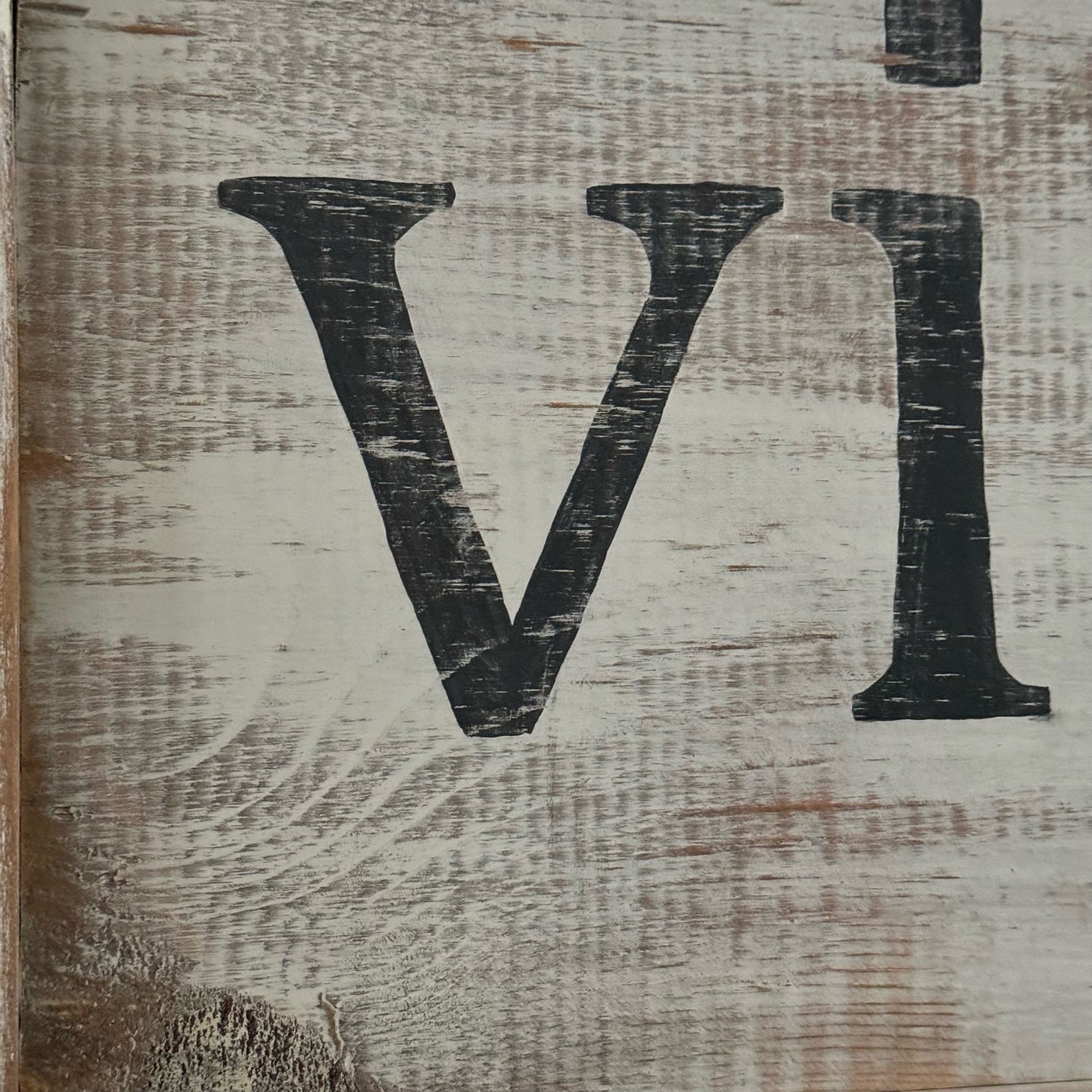Handmade “Vintage” Rustic Wood Sign Whitewash Distress 31×10″ Farmhouse Country