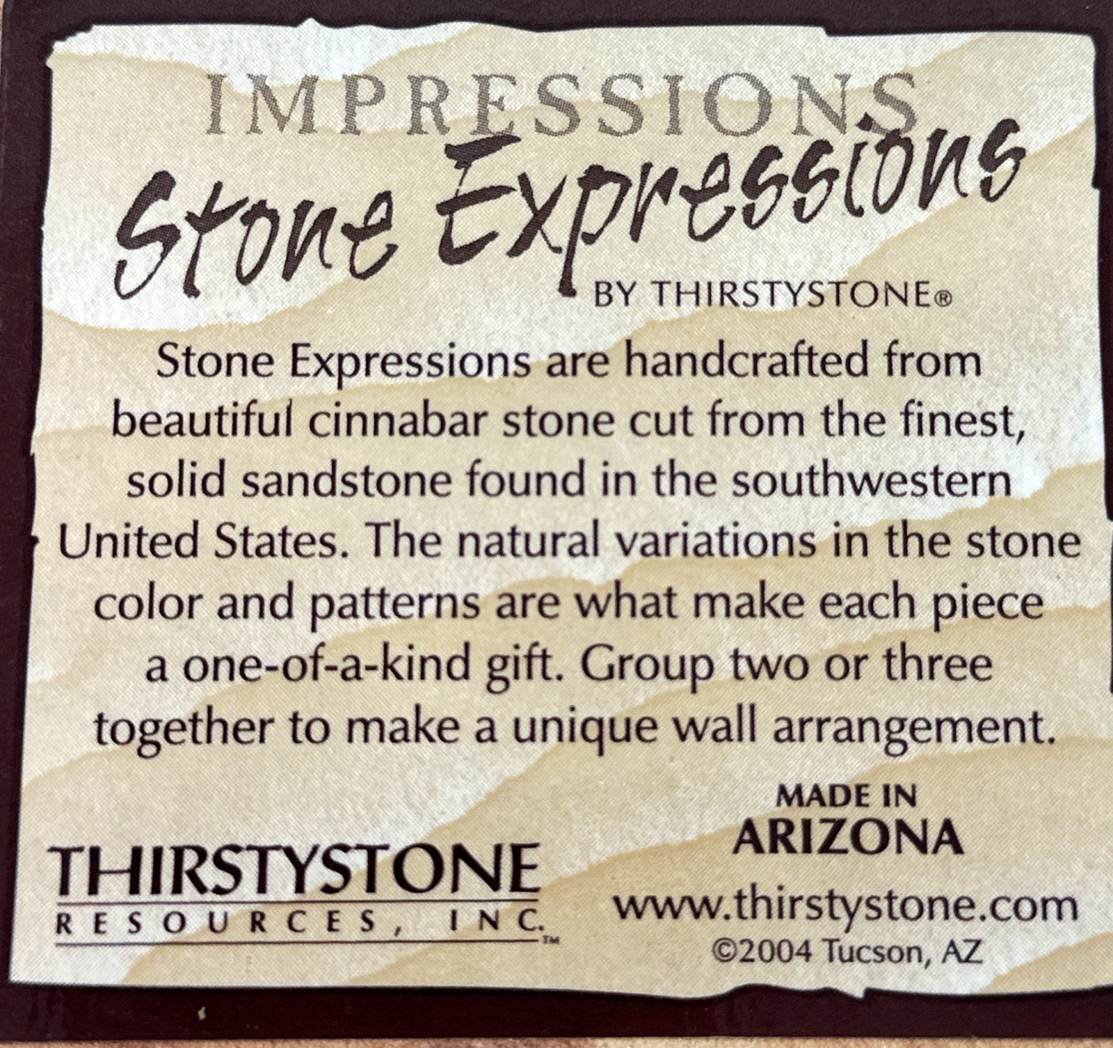 Thirstystone Stone Expressions Sandstone Welcome Sign Kokopelli 7” Wall Plaque