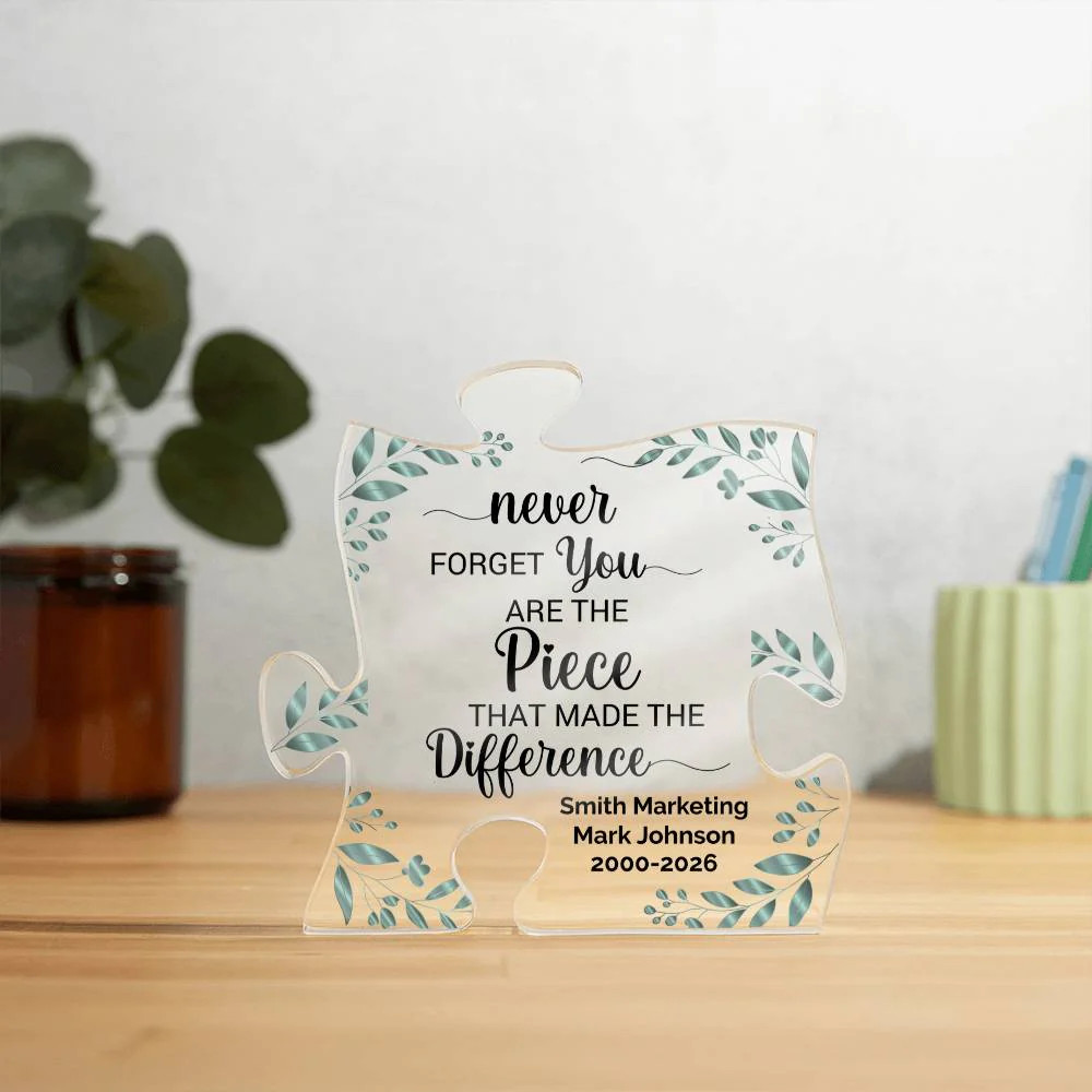 Personalized Difference Maker Plaque For Coworker Teacher Retirement