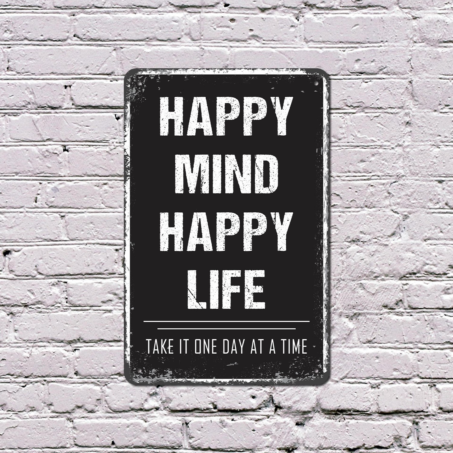 Happy Mind Happy Life Sign Choose Joy Daily Durable Perfect for Bedrooms