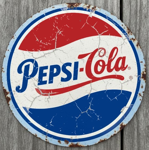 Pepsi-Cola Pepsi 8″ Diameter Vintage Novelty Metal Sign Made In USA New!