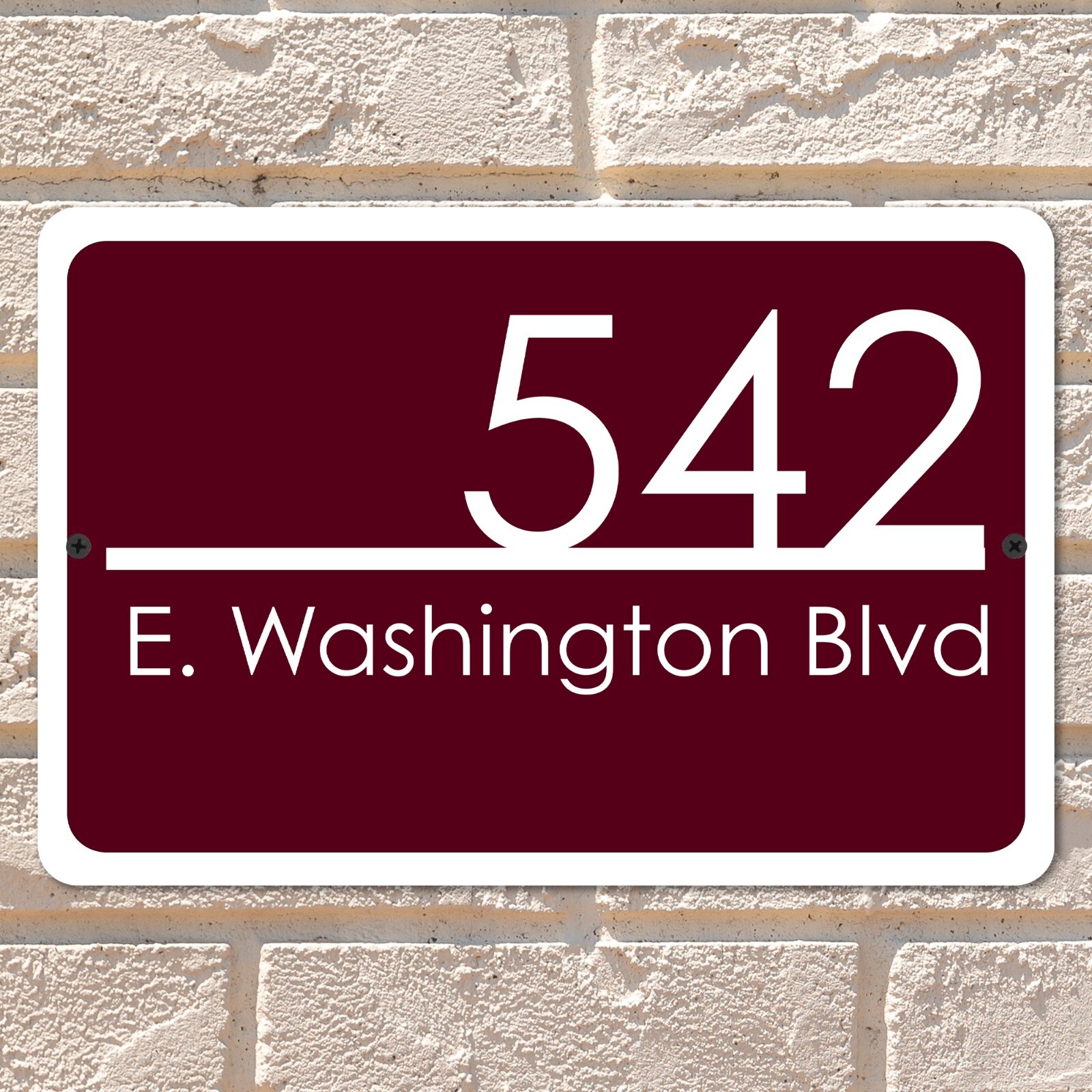 Customized Home Address Sign Aluminum 12″ x 8″ Custom House Number Plaque