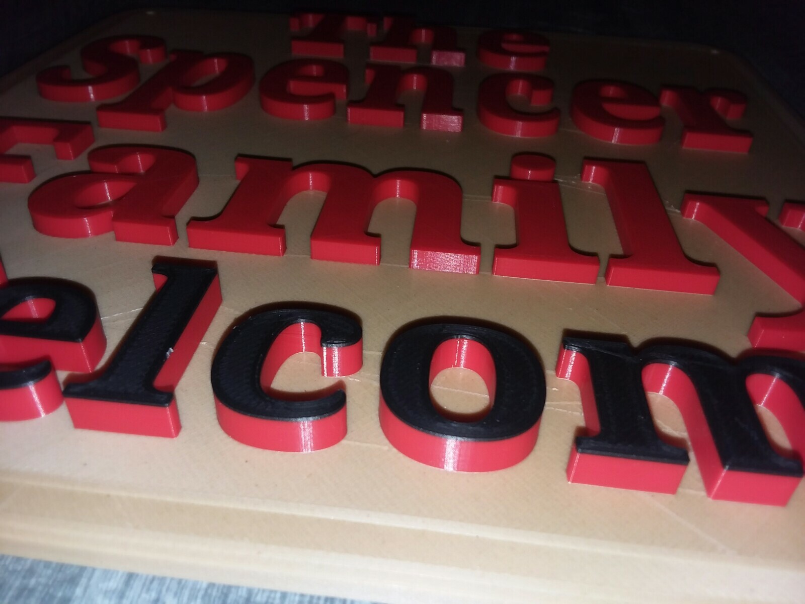 Your Custom Text Here 3D plastic sign. 15″×15″ any color, font, text.