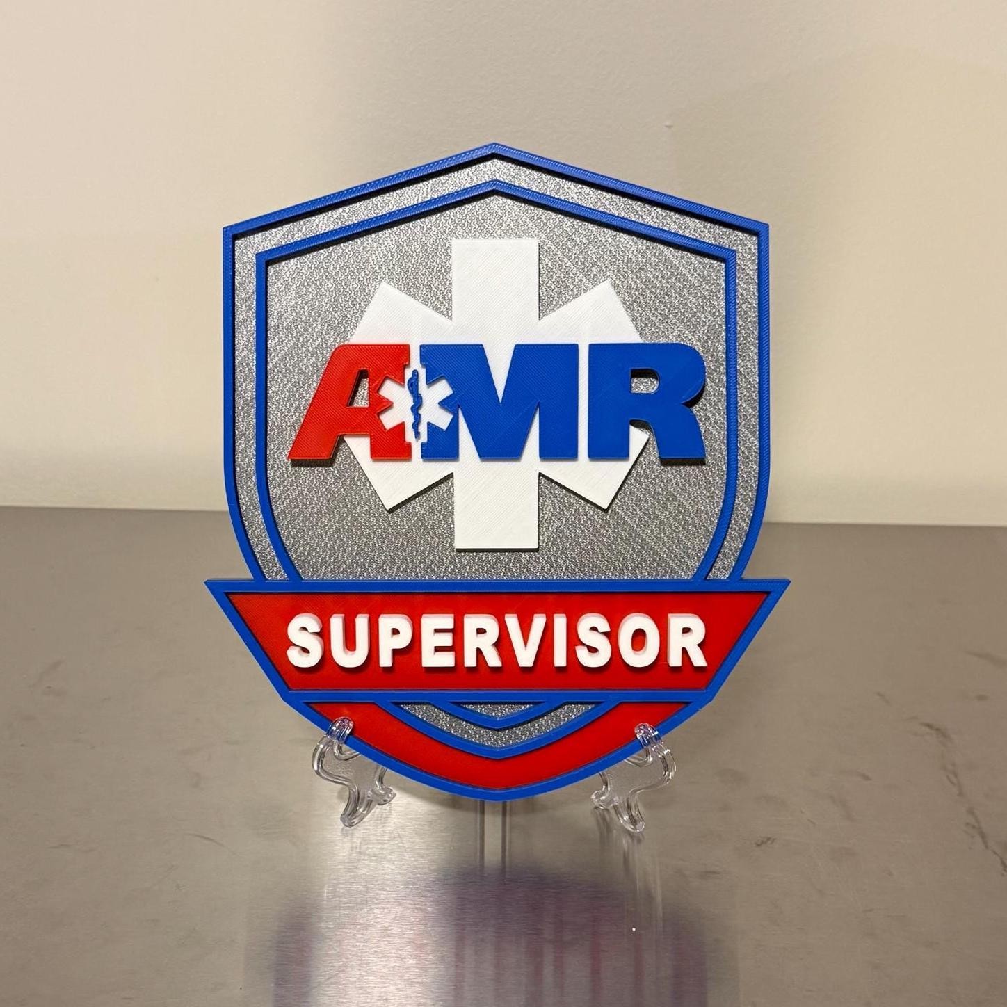 Paramedic Wall Art: AMR EMT 3D Embossed Plaque (Display or Gift)