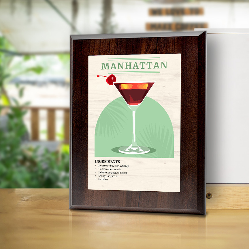Manhattan Decorative Wall Plaque With Easel Acrylic Stand | Home Decor
