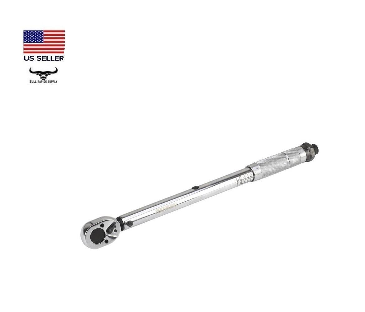 3/8″ Drive Click-Type Torque Wrench (5-80 ft-lb Range) Heavy-Duty Cam & Pawl