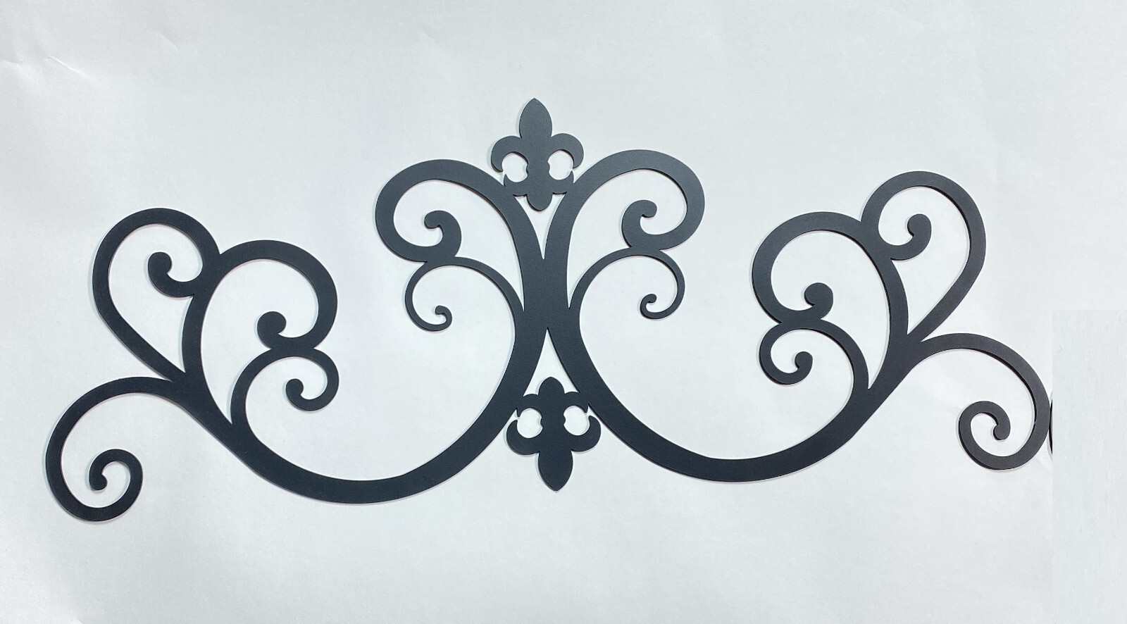 Wrought Iron Metal Scrolled Door Wall Decoration Plaque Art 24 x 9.5 inch 2mm